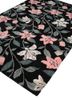 hacienda grey and black wool and viscose hand tufted Rug - FoldShot