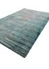 linear grey and black wool and viscose hand tufted Rug - FoldShot