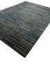 linear blue wool and viscose hand tufted Rug - FoldShot linear blue wool and viscose hand tufted Rug - FoldShot