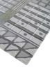 linear grey and black wool and viscose hand tufted Rug - FoldShot