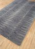 contour grey and black wool hand tufted Rug - FoldShot