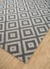 contour grey and black wool and viscose hand tufted Rug - FoldShot