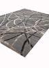 linear grey and black wool and viscose hand tufted Rug - FoldShot linear grey and black wool and viscose hand tufted Rug - FoldShot