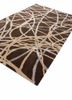 linear beige and brown wool and viscose hand tufted Rug - FoldShot linear beige and brown wool and viscose hand tufted Rug - FoldShot
