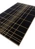 linear grey and black wool and viscose hand tufted Rug - FoldShot