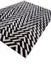 adrift grey and black wool hand tufted Rug - FoldShot