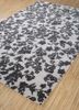 hacienda grey and black wool and viscose hand tufted Rug - FoldShot hacienda grey and black wool and viscose hand tufted Rug - FoldShot