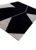 zig zag grey and black wool and viscose hand tufted Rug - FoldShot zig zag grey and black wool and viscose hand tufted Rug - FoldShot