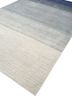 white noise blue wool hand tufted Rug - FoldShot