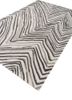 linear ivory wool and viscose hand tufted Rug - FoldShot