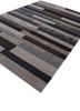linear grey and black wool and viscose hand tufted Rug - FoldShot linear grey and black wool and viscose hand tufted Rug - FoldShot