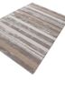 linear grey and black wool and viscose hand tufted Rug - FoldShot