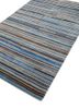 linear blue wool and viscose hand tufted Rug - FoldShot linear blue wool and viscose hand tufted Rug - FoldShot