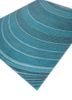 linear blue wool and viscose hand tufted Rug - FoldShot