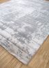 bespoke sile grey and black wool and viscose hand loom Rug - FoldShot bespoke sile grey and black wool and viscose hand loom Rug - FoldShot