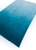 jean blue wool hand loom Rug - FoldShot
