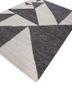 checkers grey and black wool and viscose flat weaves Rug - FoldShot checkers grey and black wool and viscose flat weaves Rug - FoldShot