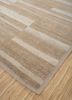 manifest beige and brown afghan wool hand knotted Rug - FoldShot