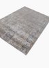 uvenuti grey and black wool and bamboo silk hand knotted Rug - FoldShot uvenuti grey and black wool and bamboo silk hand knotted Rug - FoldShot