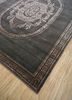 azalea grey and black wool and bamboo silk hand knotted Rug - FoldShot azalea grey and black wool and bamboo silk hand knotted Rug - FoldShot