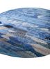 manchaha blue wool and bamboo silk hand knotted Rug - FoldShot
