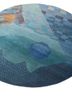 manchaha blue wool and bamboo silk hand knotted Rug - FoldShot