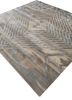 manchaha grey and black wool and silk hand knotted Rug - FoldShot manchaha grey and black wool and silk hand knotted Rug - FoldShot