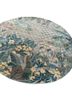 inde rose blue wool and silk hand knotted Rug - FoldShot inde rose blue wool and silk hand knotted Rug - FoldShot