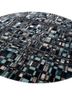 linear blue wool and viscose hand tufted Rug - FoldShot linear blue wool and viscose hand tufted Rug - FoldShot