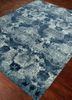 chaos theory by kavi grey and black wool and bamboo silk hand knotted Rug - FoldShot