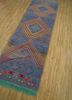 manchaha blue wool hand knotted Rug - FoldShot