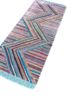 manchaha pink and purple wool and bamboo silk hand knotted Rug - FoldShot
