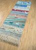 manchaha blue wool and bamboo silk hand knotted Rug - FoldShot manchaha blue wool and bamboo silk hand knotted Rug - FoldShot