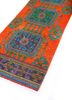 vintage red and orange wool hand knotted Rug - FoldShot