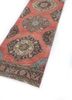 vintage red and orange wool hand knotted Rug - FoldShot vintage red and orange wool hand knotted Rug - FoldShot