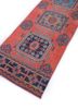 vintage red and orange wool hand knotted Rug - FoldShot vintage red and orange wool hand knotted Rug - FoldShot