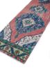 vintage red and orange wool hand knotted Rug - FoldShot vintage red and orange wool hand knotted Rug - FoldShot