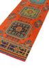 vintage red and orange wool hand knotted Rug - FoldShot vintage red and orange wool hand knotted Rug - FoldShot