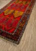 nuray red and orange wool hand knotted Rug - FoldShot