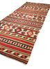 nayaab red and orange wool flat weaves Rug - FoldShot
