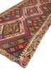 nayaab pink and purple wool flat weaves Rug - FoldShot nayaab pink and purple wool flat weaves Rug - FoldShot