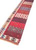 nayaab red and orange wool flat weaves Rug - FoldShot nayaab red and orange wool flat weaves Rug - FoldShot