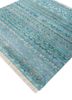 manchaha blue wool and bamboo silk hand knotted Rug - FoldShot manchaha blue wool and bamboo silk hand knotted Rug - FoldShot