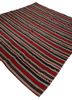 nayaab red and orange wool flat weaves Rug - FoldShot