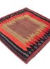 nayaab beige and brown wool flat weaves Rug - FoldShot nayaab beige and brown wool flat weaves Rug - FoldShot