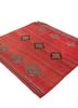 nayaab red and orange wool flat weaves Rug - FoldShot nayaab red and orange wool flat weaves Rug - FoldShot