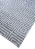 azalea grey and black viscose hand knotted Rug - FoldShot