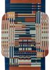 checkers blue wool flat weaves Rug - HeadShot checkers blue wool flat weaves Rug - HeadShot