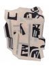 checkers ivory wool and viscose flat weaves Rug - HeadShot