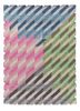 checkers pink and purple wool and viscose flat weaves Rug - HeadShot